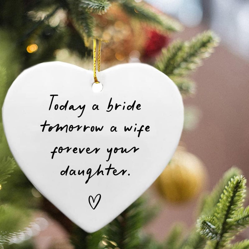 WCDHOR Mother of the Bride Gift from Daughter, Wedding Gift, Mother's Day Gift, Wedding Keepsake, Ceramic Heart Gift, Wedding Gift to Mother, Gift For Mom On Wedding Day From Daughter - Image 5